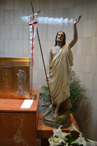 Statue of Jesus at Easter